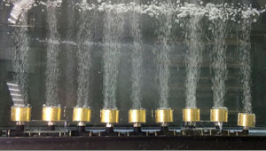 サブミリバブルが発生できるバブリングノズル バブリングノズルによるサブミリバブリングノズルの連続配管