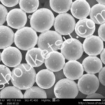 球体粉を使用した多孔質金属のSEM(走査型電子顕微鏡)画像 公称濾過精度100μmのブロンズ製多孔質焼結金属フィルター