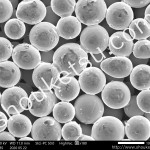 球体粉を使用した多孔質金属のSEM(走査型電子顕微鏡)画像 公称濾過精度2μmのブロンズ製多孔質焼結金属フィルター