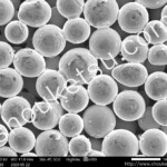 球体粉を使用した多孔質金属のSEM(走査型電子顕微鏡)画像 公称濾過精度2μmのブロンズ製多孔質焼結金属フィルター